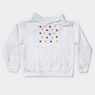 Purple and Gold Stars Kids Hoodie